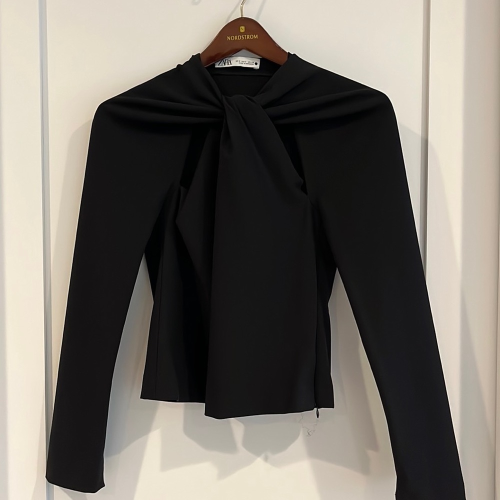 Stunning black Zara top with cut outs new with tags